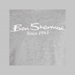 Ben Sherman šedé pánske tričko s bielym tlačeným logom materiál 100%bavlna
